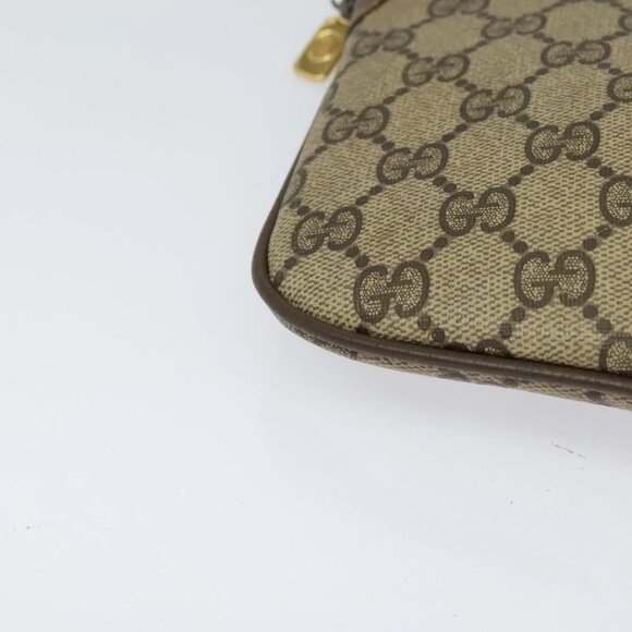 GUCCI GG Supreme Web Sherry Line Bag PVC Beige Gold 904 02 047 Auth ep9738 - Picture 5 of 16